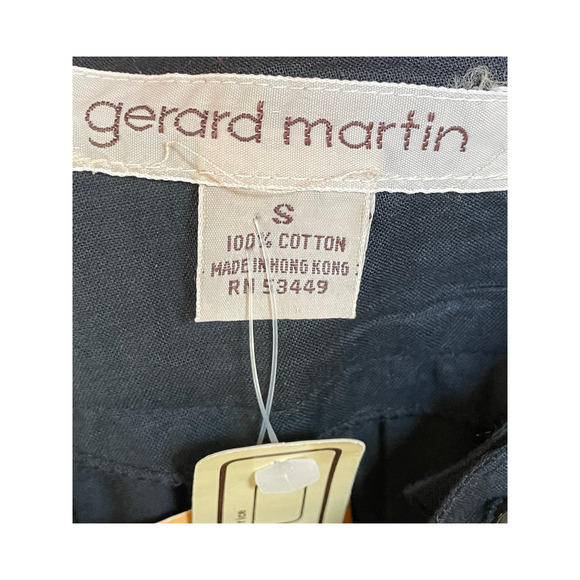 Gerard Martin Womens Blouse Black Tiered Pleated Long Sleeves Crew Neck S NWT - Picture 8 of 8